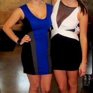 Bebe Black and White Sexy Cocktail Dress